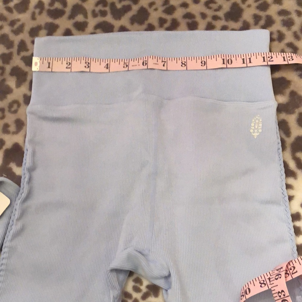 Free People Ignite Braided Set Leggings Crop Top In Peak A Blue Size M/L - Picture 13 of 17